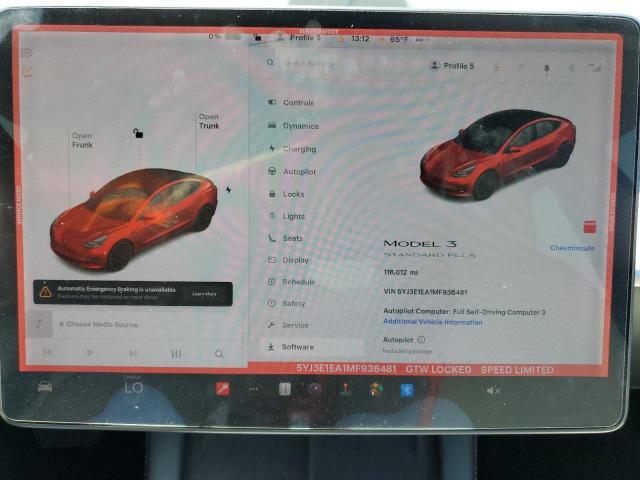 Photo 9 from auction – 2021 TESLA MODEL 3 with VIN 5YJ3E1EA1MF936481