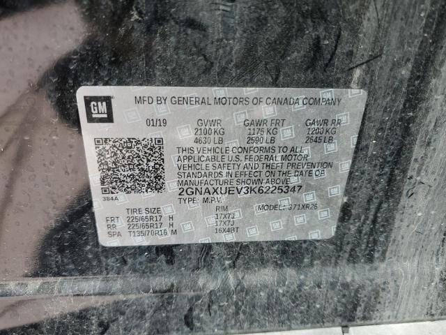 Photo 14 from auction – 2019 CHEVROLET EQUINOX LT with VIN 2GNAXUEV3K6225347