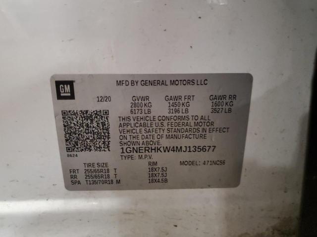 Photo 14 from auction – 2021 CHEVROLET TRAVERSE with VIN 1GNERHKW4MJ135677