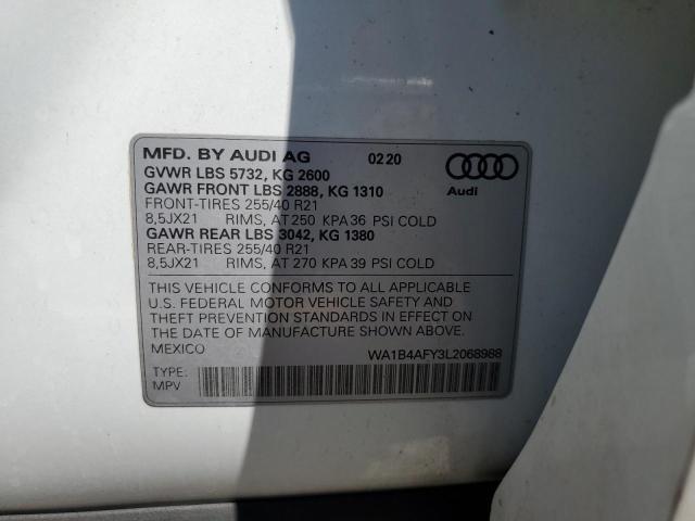 Photo 14 from auction – 2020 AUDI SQ5 PREMIU with VIN WA1B4AFY3L2068988