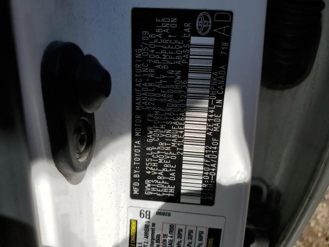 Photo 14 from auction – 2010 TOYOTA COROLLA MATRIX S with VIN 2T1LE4EE6AC012736