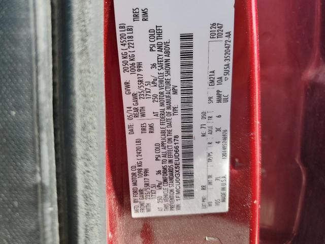 Photo 14 from auction – 2014 FORD ESCAPE SE with VIN 1FMCU0GX5EUD66178