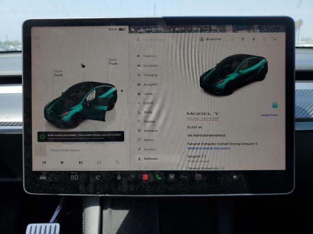 Photo 9 from auction – 2022 TESLA MODEL Y with VIN 7SAYGDEF0NF486422