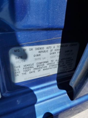 Photo 14 from auction – 2004 CHEVROLET AVEO with VIN KL1TD62634B269682