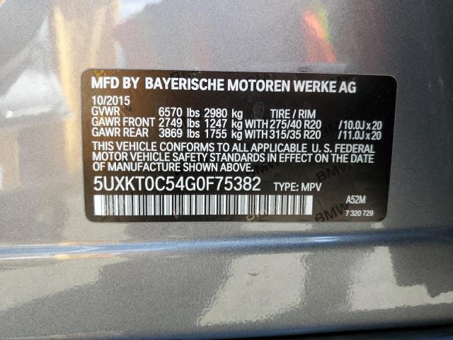 Photo 14 from auction – 2016 BMW X5 XDR40E with VIN 5UXKT0C54G0F75382