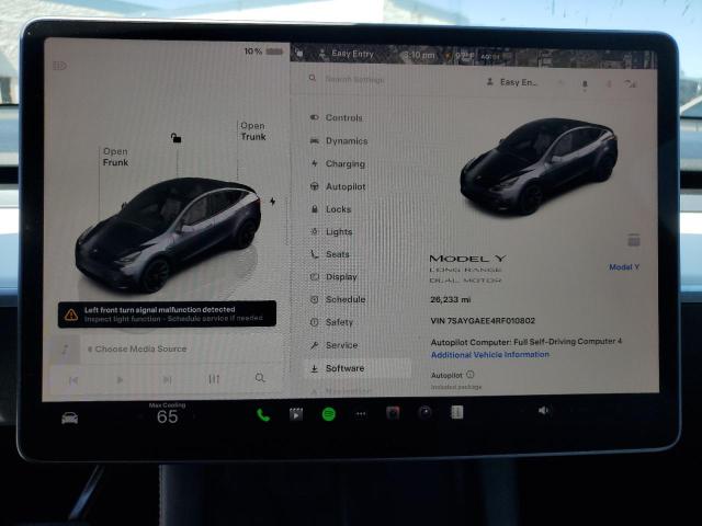 Photo 9 from auction – 2024 TESLA MODEL Y with VIN 7SAYGAEE4RF010802