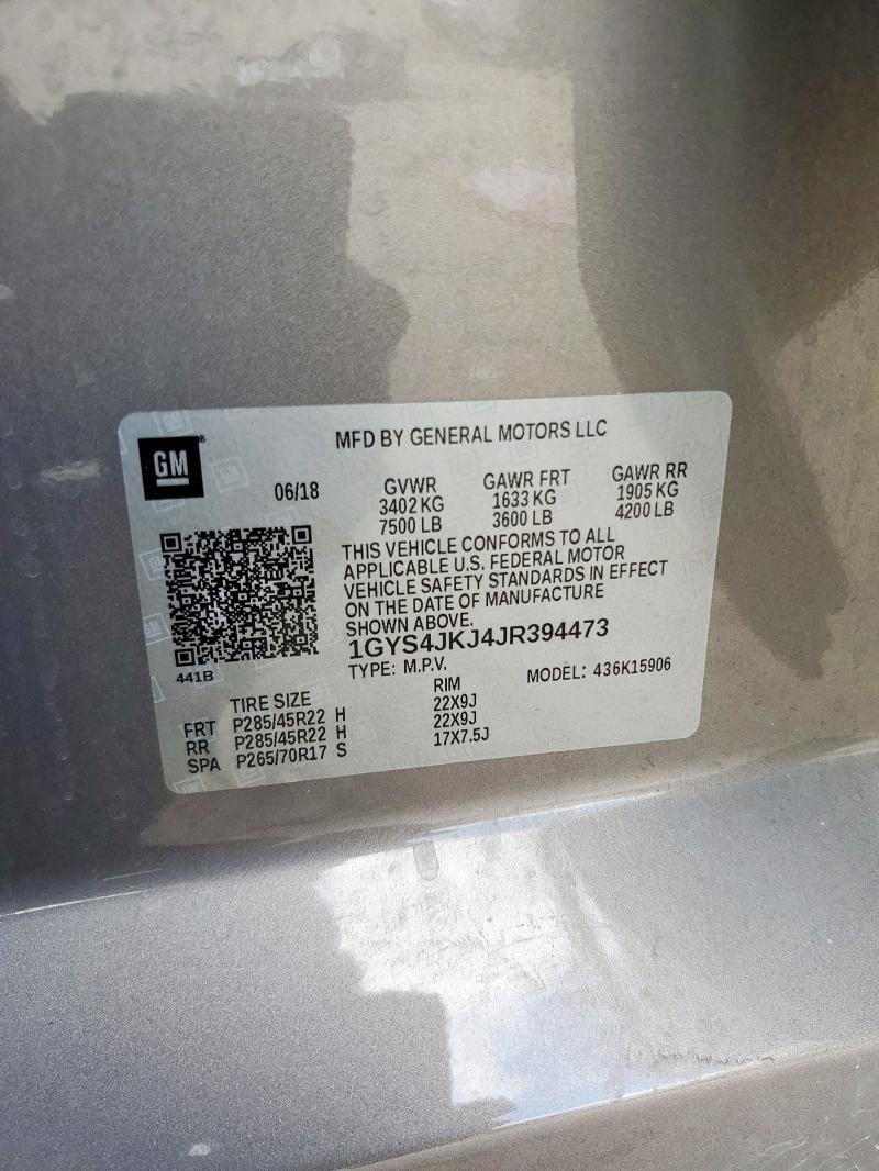 Photo 14 from auction – 2018 CADILLAC ESCALADE E with VIN 1GYS4JKJ4JR394473