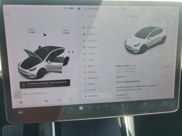 Photo 9 from auction – 2021 TESLA MODEL Y with VIN 5YJYGDEE8MF095666