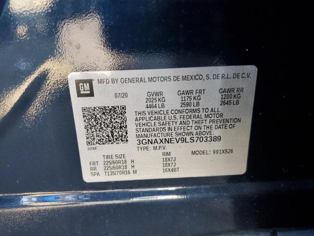 Photo 14 from auction – 2020 CHEVROLET EQUINOX PR with VIN 3GNAXNEV9LS703389