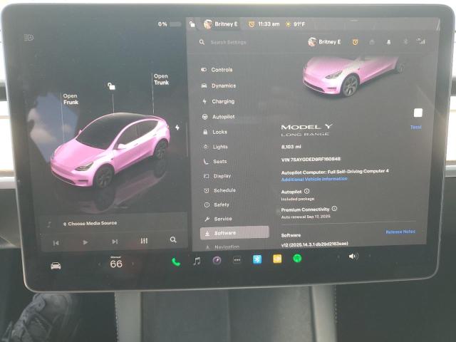 Photo 9 from auction – 2024 TESLA MODEL Y with VIN 7SAYGDED9RF160848