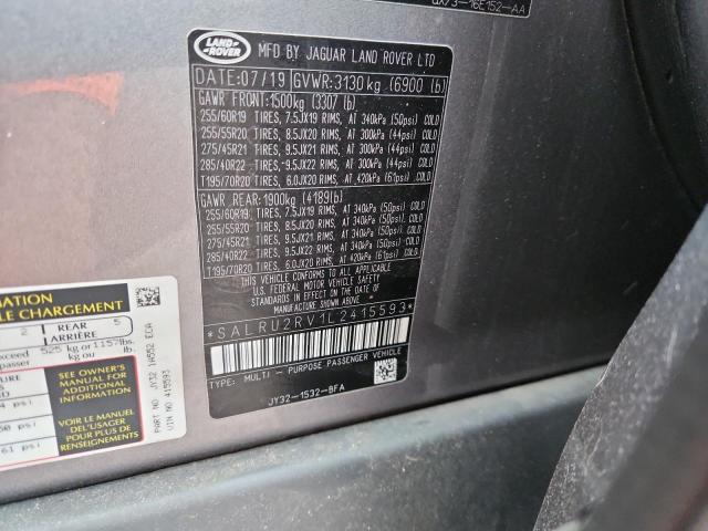 Photo 14 from auction – 2020 LAND ROVER DISCOVERY with VIN SALRU2RV1L2415593
