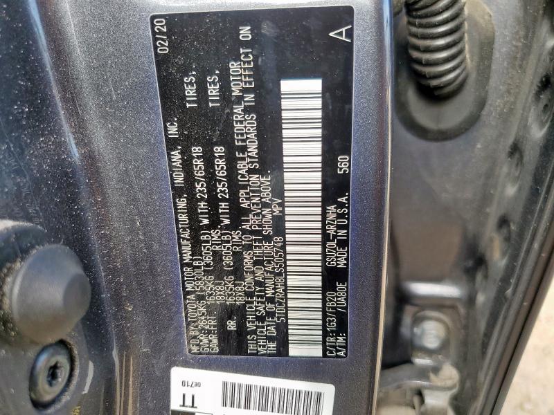 Photo 14 from auction – 2020 TOYOTA HIGHLANDER with VIN 5TDCZRAH8LS505748