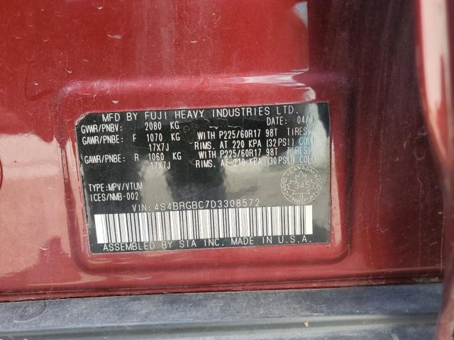 Photo 14 from auction – 2013 SUBARU OUTBACK 2. with VIN 4S4BRGBC7D3308572