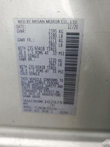 Photo 14 from auction – 2021 NISSAN MURANO SV with VIN 5N1AZ2BS0MC102029