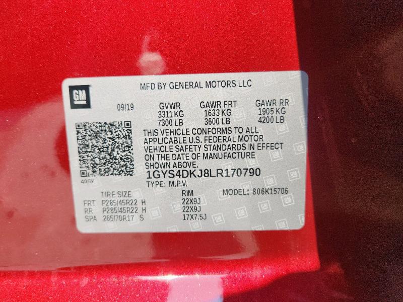 Photo 14 from auction – 2020 CADILLAC ESCALADE P with VIN 1GYS4DKJ8LR170790