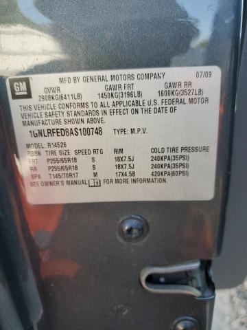 Photo 14 from auction – 2010 CHEVROLET TRAVERSE L with VIN 1GNLRFED8AS100748