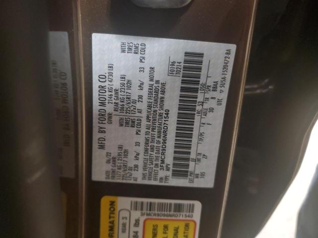Photo 14 from auction – 2022 FORD BRONCO SPO with VIN 3FMCR9D96NRD71540