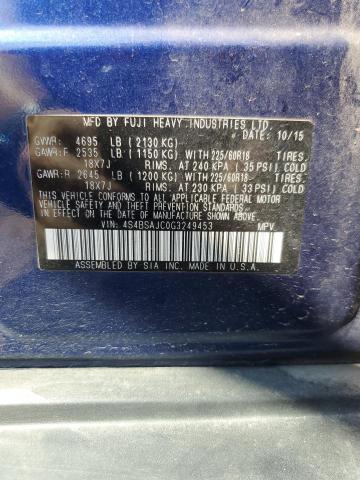 Photo 14 from auction – 2016 SUBARU OUTBACK 2.5I LIMITED with VIN 4S4BSAJC0G3249453