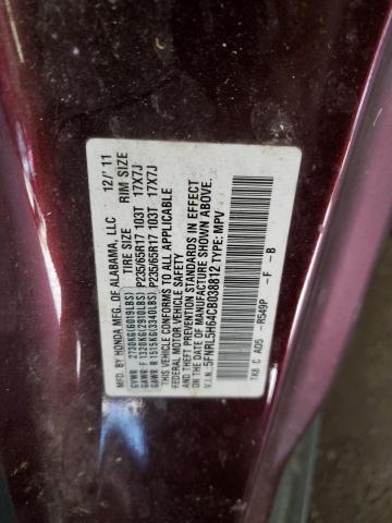 Photo 14 from auction – 2012 HONDA ODYSSEY EX with VIN 5FNRL5H64CB038812
