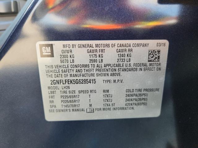Photo 14 from auction – 2016 CHEVROLET EQUINOX LT with VIN 2GNFLFEK5G6285415