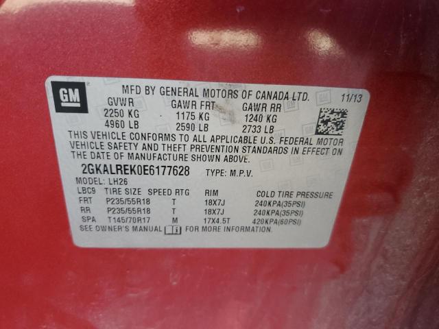 Zdjęcie 14 z aukcji – 2014 GMC TERRAIN SL z VIN 2GKALREK0E6177628