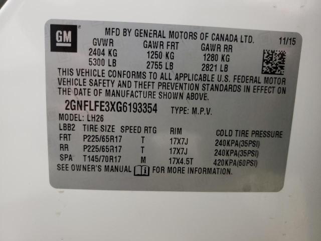 Photo 14 from auction – 2016 CHEVROLET EQUINOX LT with VIN 2GNFLFE3XG6193354
