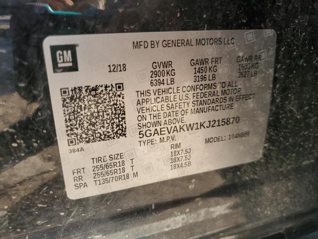 Photo 14 from auction – 2019 BUICK ENCLAVE ES with VIN 5GAEVAKW1KJ215870