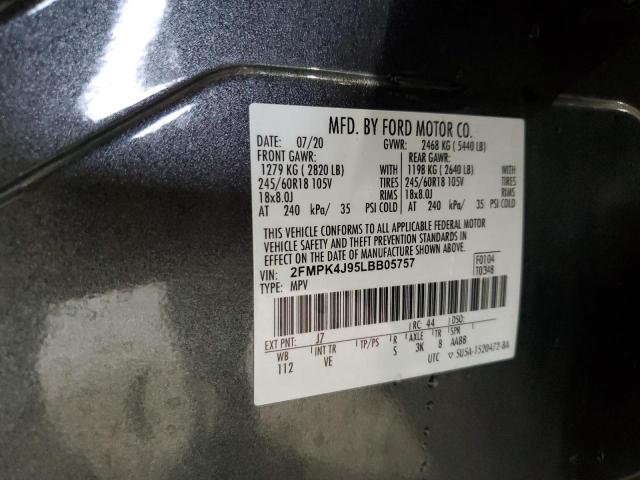 Photo 14 from auction – 2020 FORD EDGE SEL with VIN 2FMPK4J95LBB05757