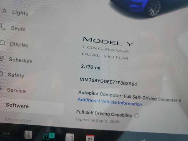 Photo 9 from auction – 2026 TESLA MODEL Y with VIN 7SAYGDEE7TF363964