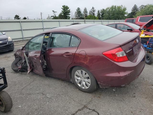 Photo 2 from auction – 2012 HONDA CIVIC LX with VIN 19XFB2F50CE373702
