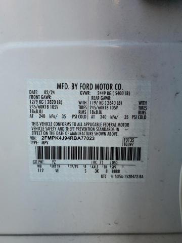 Photo 14 from auction – 2024 FORD EDGE SEL with VIN 2FMPK4J94RBA77023