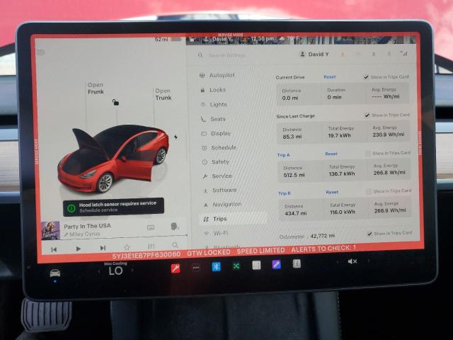 Photo 9 from auction – 2023 TESLA MODEL 3 with VIN 5YJ3E1EB7PF630060