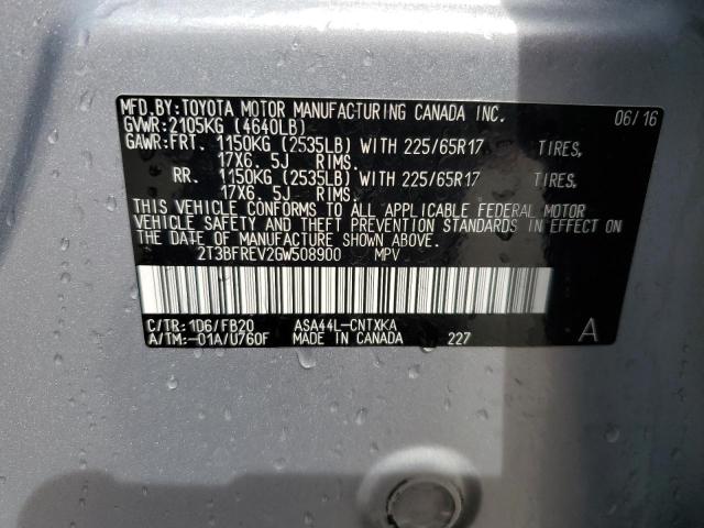Photo 14 from auction – 2016 TOYOTA RAV4 LE with VIN 2T3BFREV2GW508900