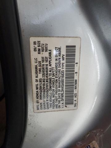 Photo 14 from auction – 2010 HONDA ODYSSEY EX with VIN 5FNRL3H45AB016835