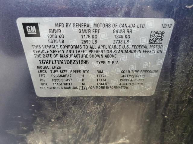 Photo 14 from auction – 2013 GMC TERRAIN SL with VIN 2GKFLTEK1D6231696