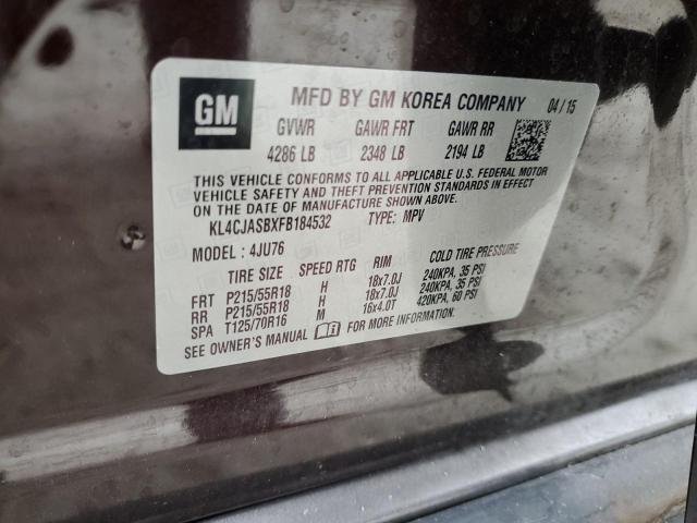 Photo 14 from auction – 2015 BUICK ENCORE with VIN KL4CJASBXFB184532