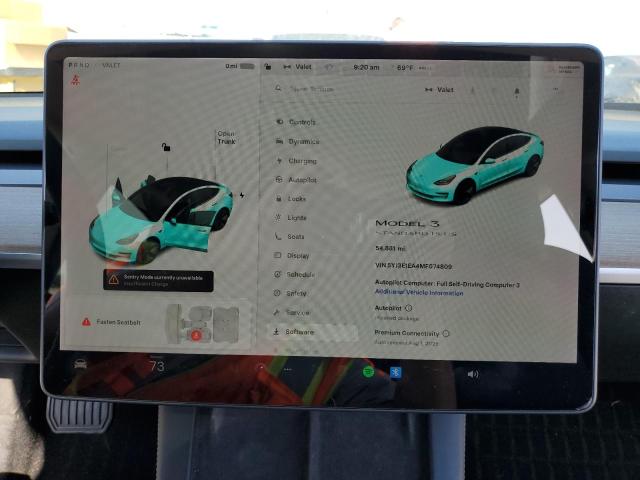Photo 9 from auction – 2021 TESLA MODEL 3 with VIN 5YJ3E1EA4MF074809