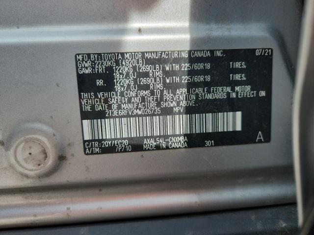 Photo 14 from auction – 2021 TOYOTA RAV4 XSE with VIN 2T3E6RFV3MW026735