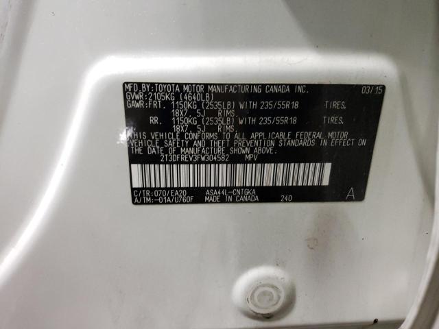 Photo 14 from auction – 2015 TOYOTA RAV4 LIMIT with VIN 2T3DFREV3FW304582