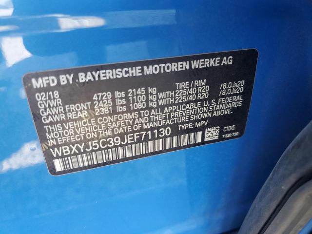Photo 14 from auction – 2018 BMW X2 XDRIVE2 with VIN WBXYJ5C39JEF71130