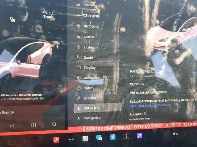 Photo 9 from auction – 2021 TESLA MODEL 3 with VIN 5YJ3E1EAXMF068870