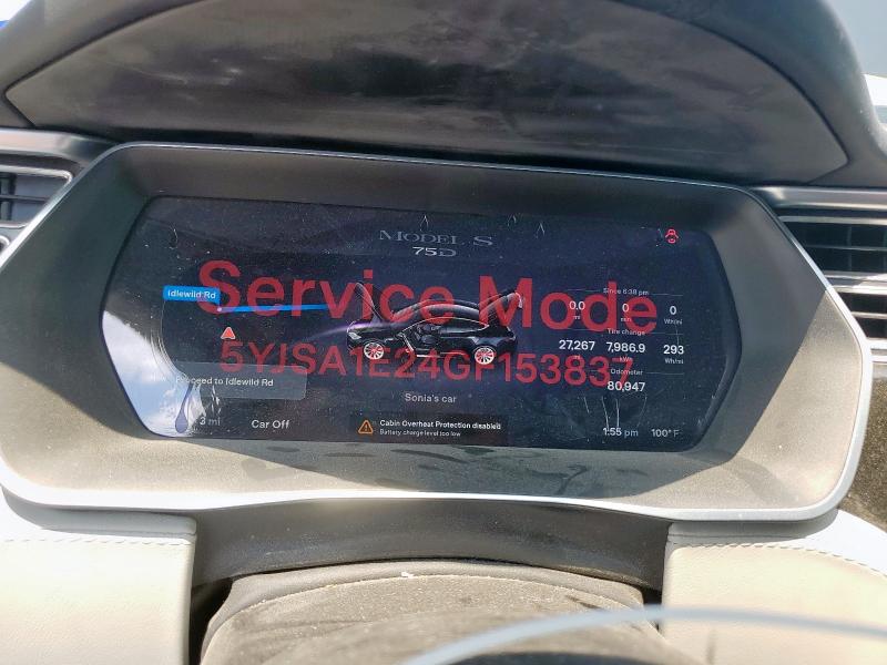 Снимка 9 от търг – 2016 TESLA MODEL S с VIN 5YJSA1E24GF153837