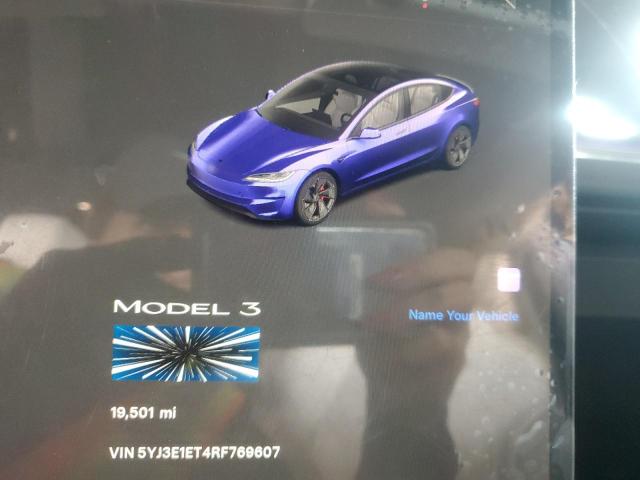 Photo 9 from auction – 2024 TESLA MODEL 3 with VIN 5YJ3E1ET4RF769607