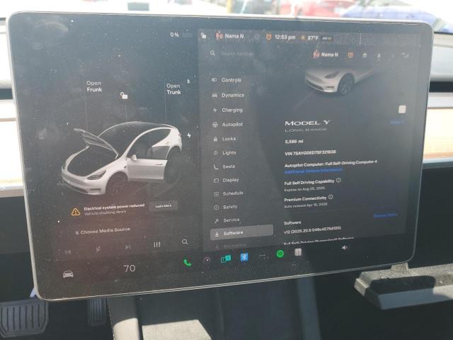 Photo 9 from auction – 2025 TESLA MODEL Y with VIN 7SAYGDED7SF321638