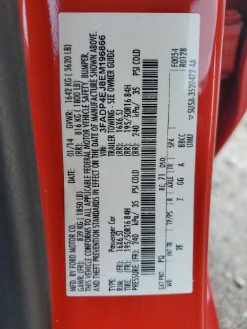 Photo 14 from auction – 2014 FORD FIESTA SE with VIN 3FADP4EJ8EM196866