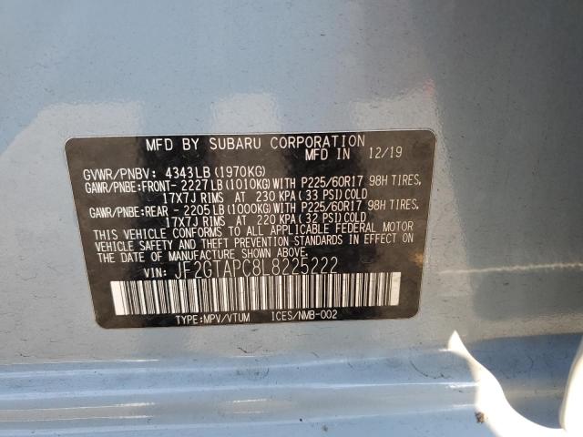 Photo 14 from auction – 2020 SUBARU CROSSTREK with VIN JF2GTAPC8L8225222