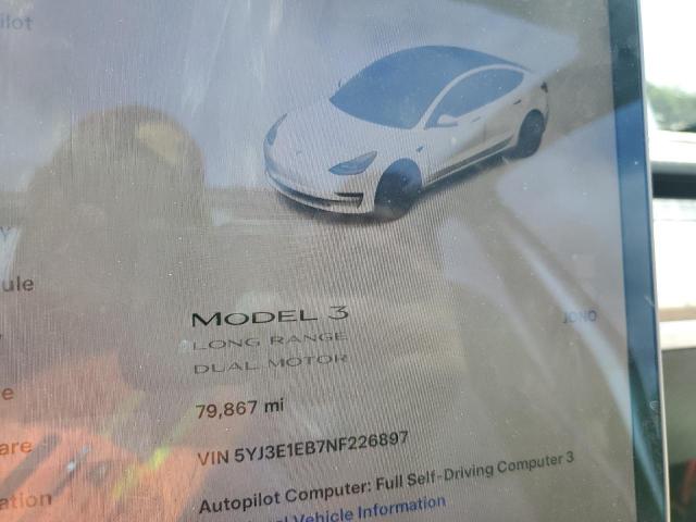 Photo 9 from auction – 2022 TESLA MODEL 3 with VIN 5YJ3E1EB7NF226897