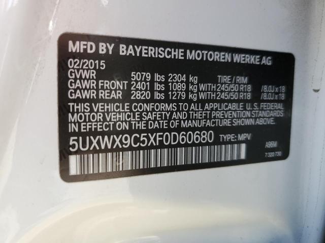 Photo 14 from auction – 2015 BMW X3 XDRIVE2 with VIN 5UXWX9C5XF0D60680