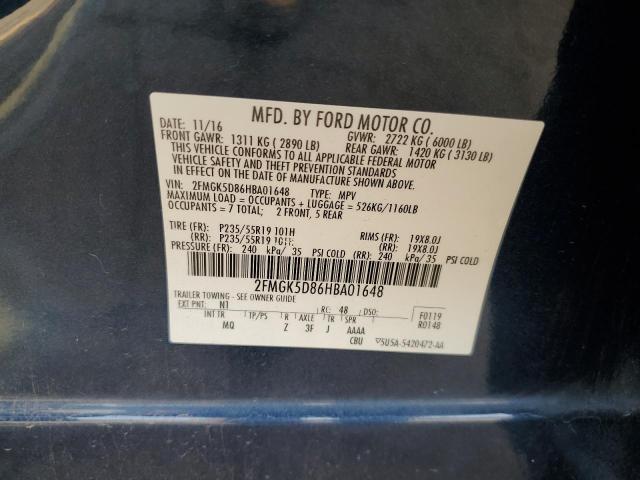 Photo 14 from auction – 2017 FORD FLEX LIMIT with VIN 2FMGK5D86HBA01648