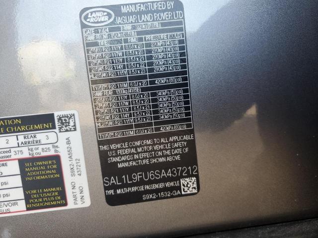 Photo 14 from auction – 2025 LAND ROVER RANGE ROVE with VIN SAL1L9FU6SA437212
